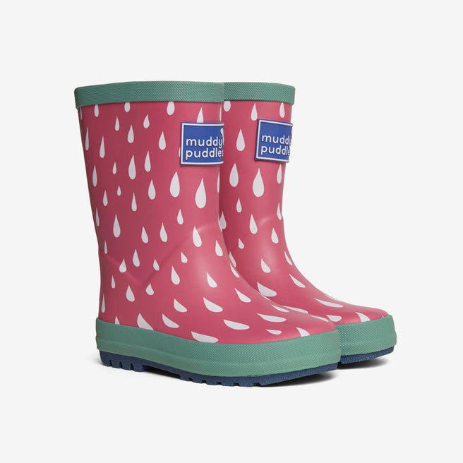 Essentials Toddler Wellies Pink Raindrop